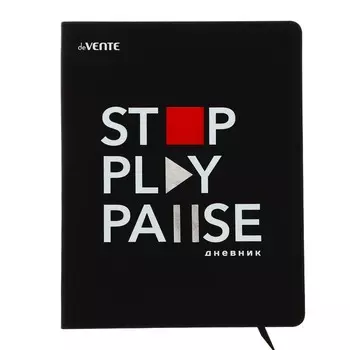Дневник универсальный для 1-11 класса STOP PLAY, интегральная обложка, искусственная кожа, шелкография, ляссе, 80 г/м2