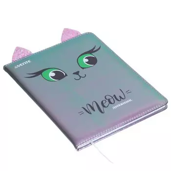 Дневник универсальный для 1-11 класса Cat's eyes, твёрдая обложка, искусственная кожа, с поролоном, ляссе, 80 г/м2