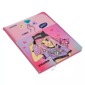 Дневник универсальный для 1-11 класса Manga Girl, интегральная обложка, искусственная кожа, шелкография, ляссе, 80 г/м2