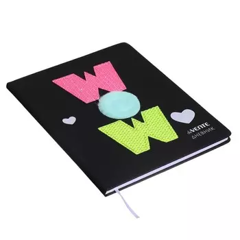 Дневник универсальный для 1-11 класса WOW, твёрдая обложка, искусственная кожа, тиснение фольгой, ляссе, 80 г/м2