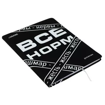 Дневник универсальный для 1-11 класса "Все Норм", твёрдая обложка, искусственная кожа, с поролоном, ляссе, 80 г/м2