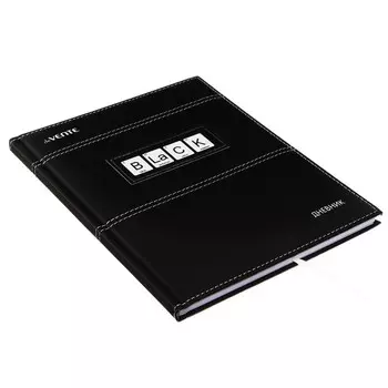 Дневник универсальный для 1-11 класса Black, твёрдая обложка, искусственная кожа, с поролоном, ляссе, 80 г/м2
