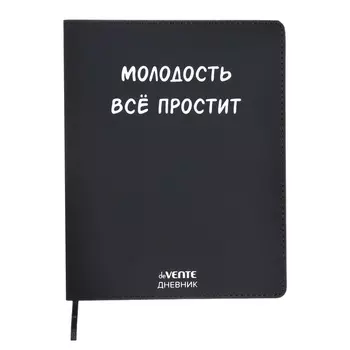 Дневник универсальный для 1-11 класса "Молодость всё простит", интегральная обложка, искусственная кожа, шелкография, ляссе, 80 г/м2