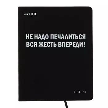 Дневник универсальный для 1-11 класса "Не надо печалиться", интегральная обложка, искусственная кожа, шелкография, ляссе, 80 г/м2