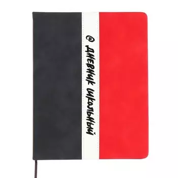 Дневник универсальный для 1-11 классов "Полоса", твёрдая обложка из искусственной кожи, шелкография, ляссе, 48 листов, графит+красный