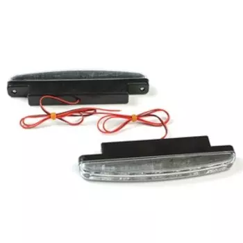 Дневные ходовые огни KS, KS-008-2, 8 LED, хром, провода, 1583618 мм, набор 2 шт.