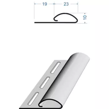 Финишный профиль DCKE LUX, под дерево, 3000 мм, цвет орех
