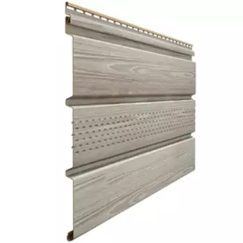 Софит с центральной перфорацией DCKE LUX, под дерево, цвет орех