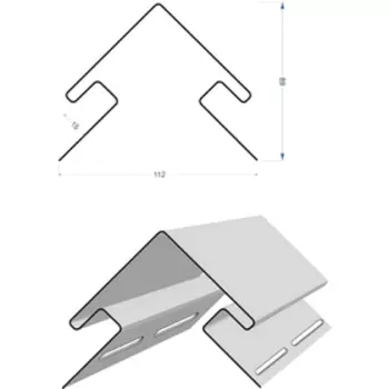Внешний угол DCKE LUX, 3000 мм, цвет рябина