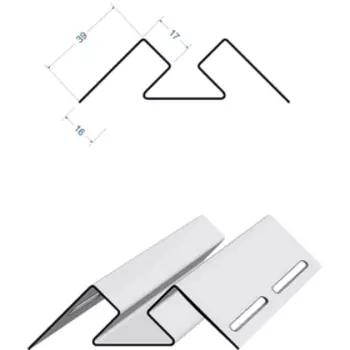 Внутренний угол DCKE LUX, 3000 мм, цвет рябина