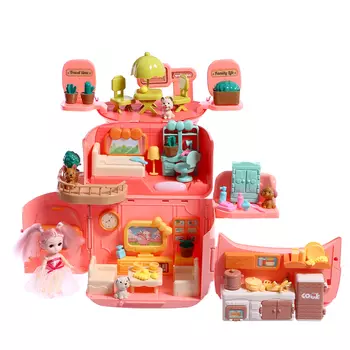 Кукольный домик «Рюкзачок» с куклами, мебелью и аксессуарами