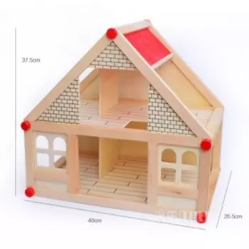 Домик кукольный с мебелью, 4 фигурки, 39 элементов