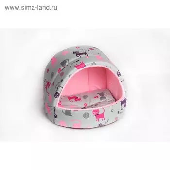 Домик эстрада "Кити" №1, 36 х 32 х 30 см, серый