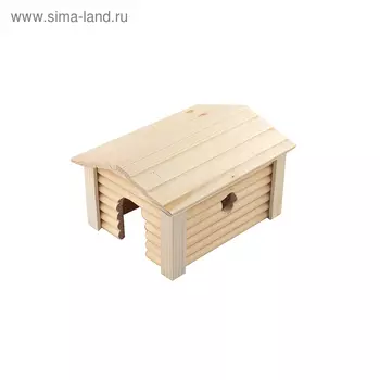 Домик для грызунов «Хатка» 17 х 21 х 10,5 см, массив дерева