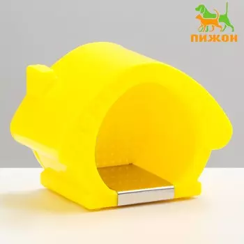 Домик для грызунов охлаждающий, 13.5910.5 см, жёлтый