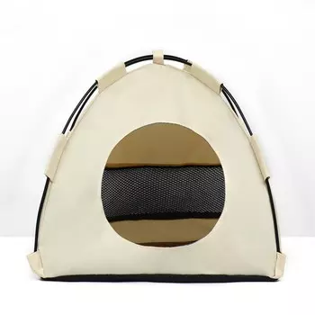 Домик для животных "Шалаш", 40 х 40 х 37 см, бежевый