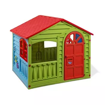 Домик игровой, цвета: красный, голубой, зеленый