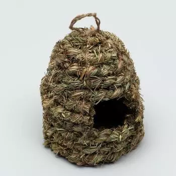 Домик из сена "Капля" для грызунов и птиц, 12 x 15 см