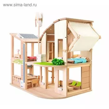 Домик кукольный PlanToys «Коттедж», двухэтажный, с аксессуарами