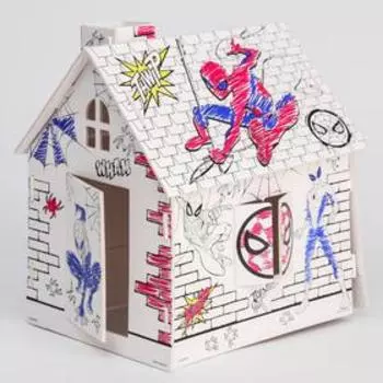 Дом-раскраска 3 в 1 «Человек-паук», набор для творчества