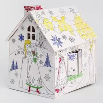 Дом-раскраска 3 в 1 «Холодное сердце», набор для творчества, 161822 см