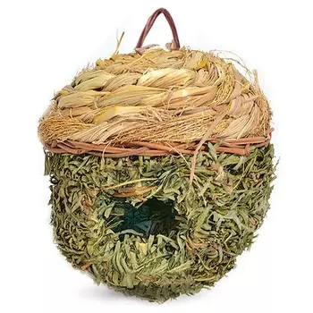 Домик Triol NATURAL для птиц из луговых трав "Жёлудь", 11 х 12/15,5 см