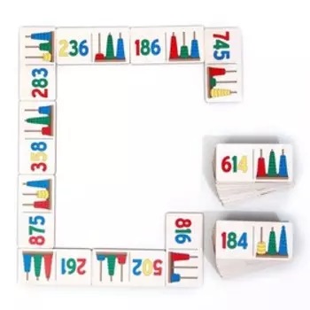 Домино, большое логическое «Цветные пирамидки. Счёт»