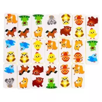 Домино детское «Весёлые зверята», материал EVA