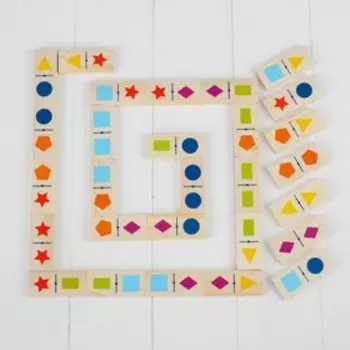 Домино «Геометрические фигуры», 28 деталей