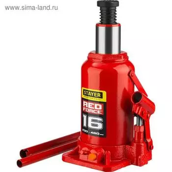 Домкрат бутылочный гидравлический STAYER RED FORCE 43160-16_z01, 230-460 мм, 16 т