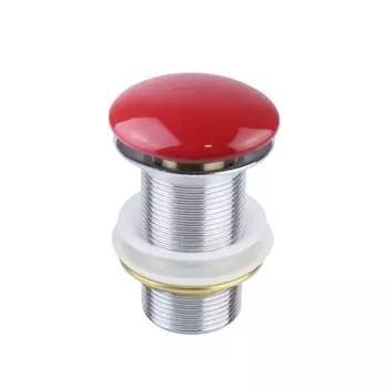 Донный клапан Bronze de Luxe 1001R, для раковины, керамика/латунь, красный