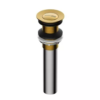Донный клапан для раковины WasserKRAFT A252, без перелива, латунь, золото