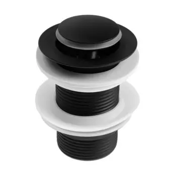 Донный клапан ZEIN engr, маленькая кнопка, нержавеющая сталь, черный