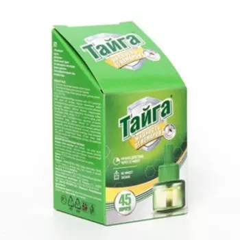 Дополнительный флакон-жидкость от комаров «Тайга», без запаха, 45 ночей, 30 мл