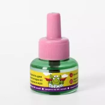 Дополнительный флакон-жидкость «Таежа», от комаров и мух, без запаха, 60 ночей, 40 мл