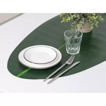 Дорожка на стол «Лист», 10646 см, зелёная