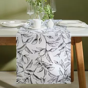 Дорожка «Доляна» Plant leaves, 40146 см, 100% хлопок, рогожка 164 г/м