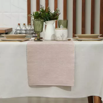 Дорожка на стол Этель, бежевая, 33182 см, 100% хлопок