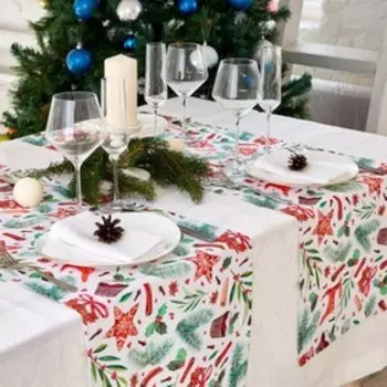 Дорожка на стол «Ароматы зимы», размер 140x40 см