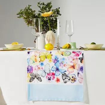 Дорожка на стол Этель «Бабочки» 40149см, 100% хлопок, репс 210 г/м