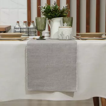 Дорожка на стол Этель, цв. коричневый, 33х230 см, 100% хл