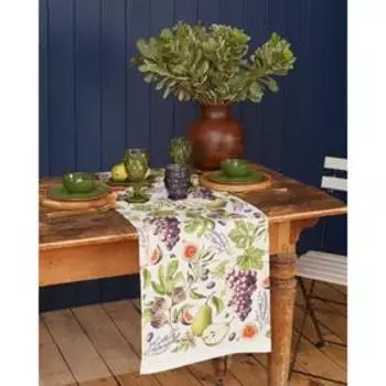 Дорожка на стол Этель «Фруктовый сад» 40149см, 100% хлопок, саржа 190 г/м, белая