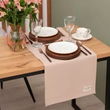 Дорожка на стол Этель Kitchen 40150 +/-5 см, бежевая, 100% хлопок, саржа 220 г/м
