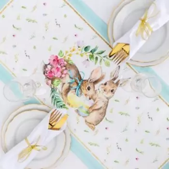 Дорожка на стол Этель «Счастливая Пасха» 3070 см, 100% хлопок, саржа 190 г/м