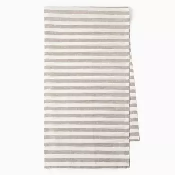 Дорожка на стол Этель Soprano 40146 см, лён 100%, 180 г/м, белая/серая