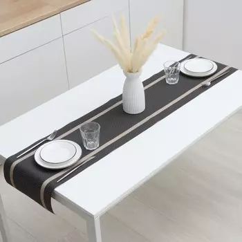 Дорожка на стол Magistro «Рона», 30150 см, чёрная