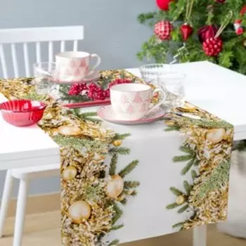 Дорожка на стол «Новогоднее чудо», размер 140x40 см