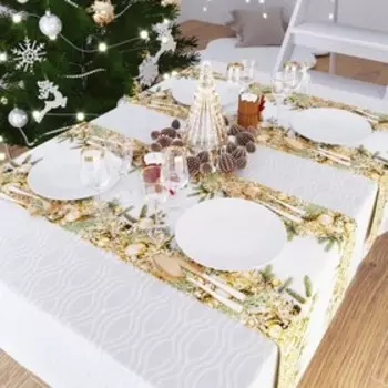 Дорожка на стол «Новогоднее чудо», размер 140x40 см