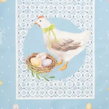 Дорожка на стол Этель «Пасхальные радости» 40146 см, 100% хлопок, саржа 190 г/м, голубая