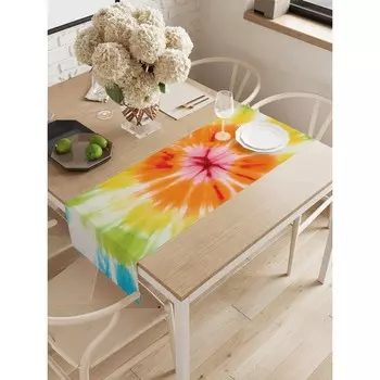 Дорожка на стол «Разноцветные круги», оксфорд, размер 40х145 см